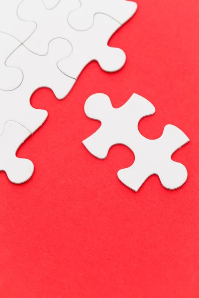 Einfaches weißes Puzzle — Stockfoto