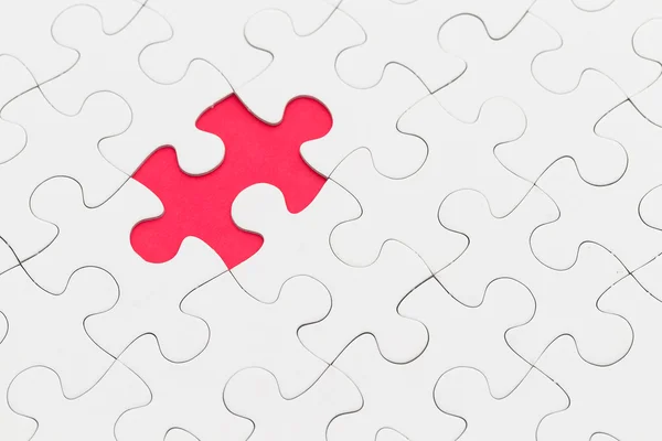 Blank white jigsaw puzzles — Stock Photo, Image
