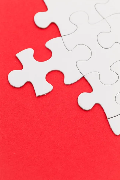 Blank white jigsaw puzzles — Stock Photo, Image