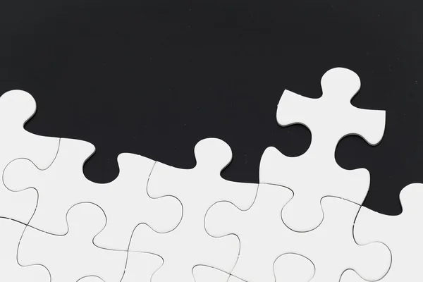 Puzzle bianco incompiuto — Foto Stock