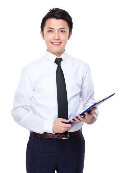 Asiatiska stilig affärsman i vit skjorta — Stockfoto