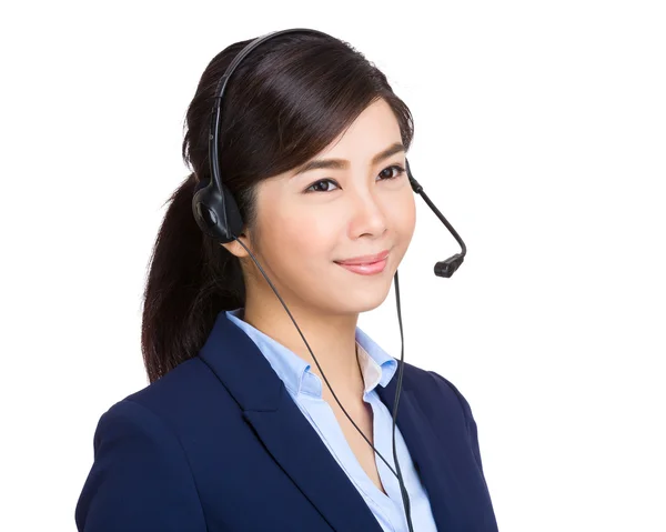 Asian female customer services operator — Stock Photo, Image