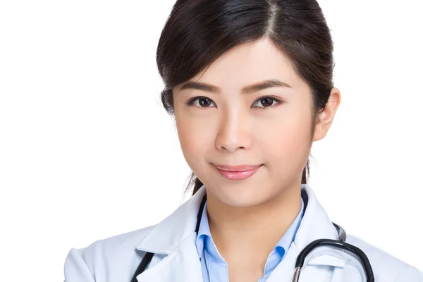 Young asian woman doctor with stethoscope — Stock Photo, Image