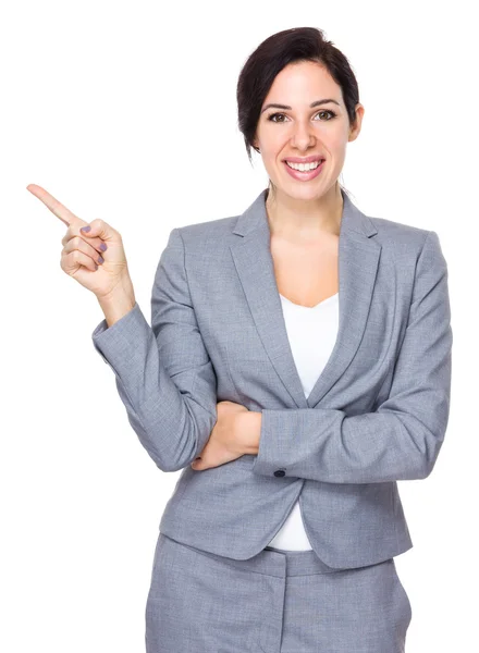 Caucásico morena mujer de negocios en traje de negocios — Foto de Stock