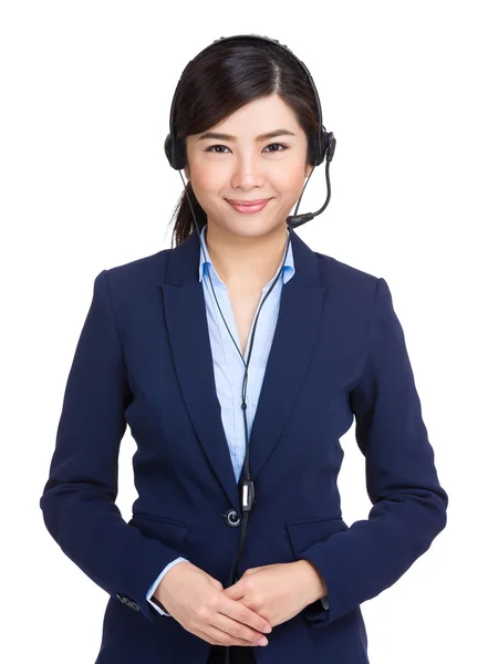 Asiática mujer servicio al cliente oficial —  Fotos de Stock