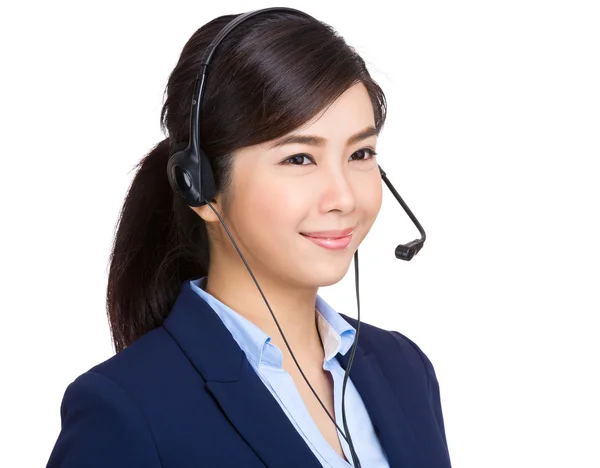 Asyalı kadın müşteri hizmetleri görevlisi — Stok fotoğraf