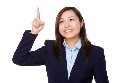 Asya genç iş kadını iş kıyafeti