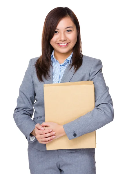 Asian young businesswoman in business suit — Stock Photo, Image