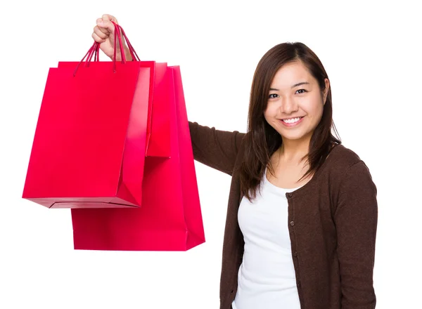 Asian young woman in brown cardigan — Stock Photo, Image