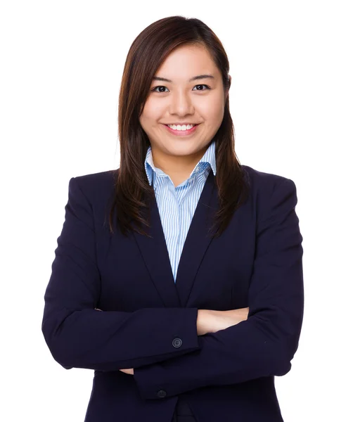 Asiatische junge Geschäftsfrau in Business-Anzug — Stockfoto