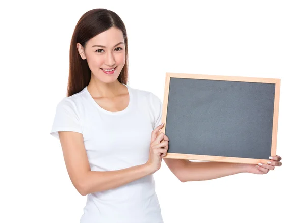 Asian young woman in white t-shirt — Stock Photo, Image