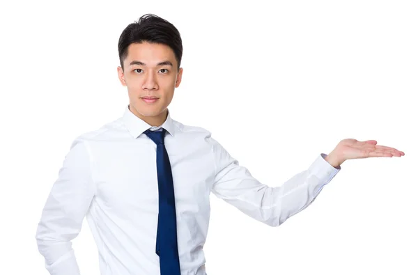 Asian handsome businessman in white shirt — Stock Photo, Image
