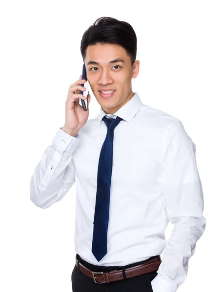 Asiatische schöne Geschäftsmann in weißem Hemd — Stockfoto