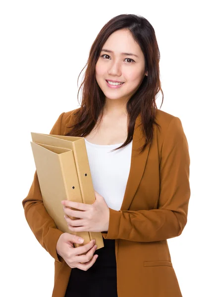 Asian young businesswoman in business suit — Stock Photo, Image