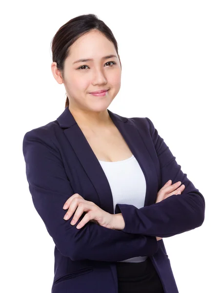 Asian young businesswoman in business suit — Stock Photo, Image