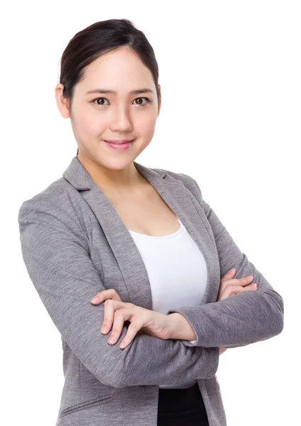 Asian young businesswoman in business suit — Stock Photo, Image