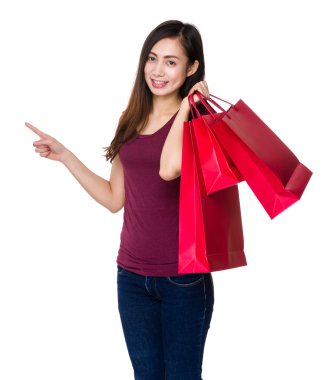 Young asian girl in red t-shirt