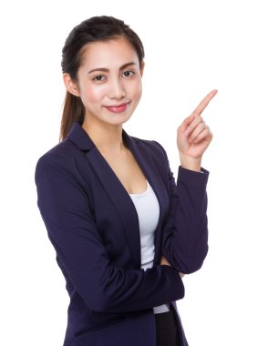 Asya genç iş kadını iş kıyafeti