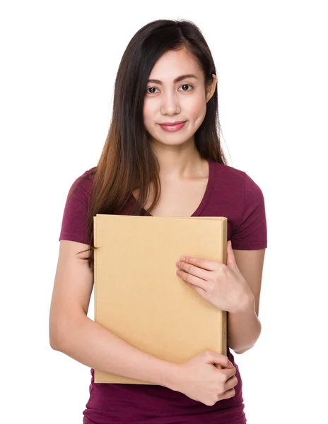 Asian young woman in red t-shirt — Stock Photo, Image