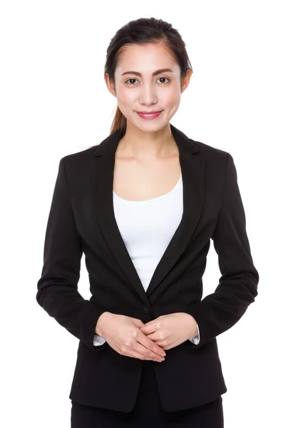 Asijské mladá podnikatelka v obleku — Stock fotografie