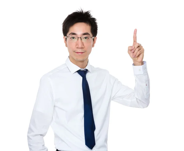 Asiático joven hombre de negocios en blanco camisa — Foto de Stock