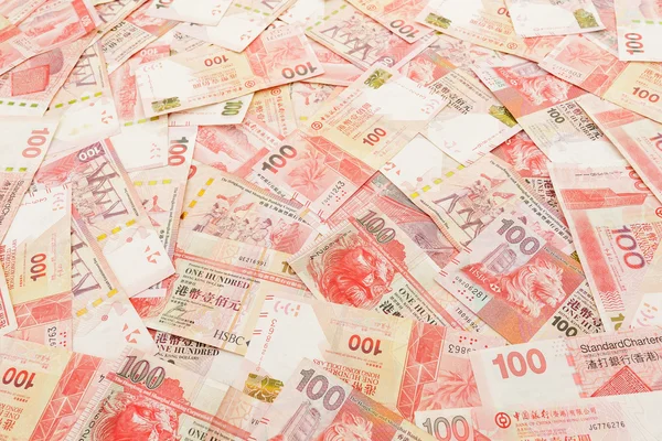 Hundred dollars Hong Kong banknotes — Stock Photo, Image