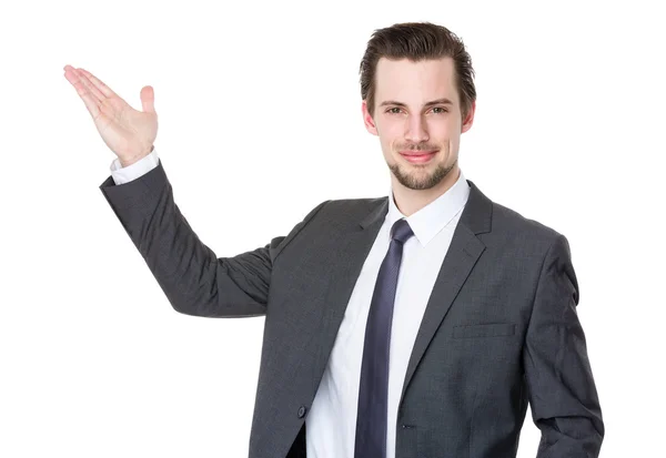 Caucásico guapo hombre de negocios en traje de negocios — Foto de Stock