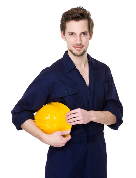 Ingeniero caucásico con sombrero duro — Foto de Stock