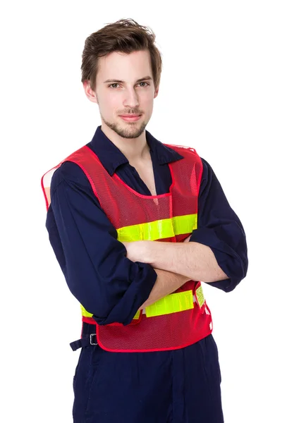 Caucasian handsome engineer — Stock Photo, Image