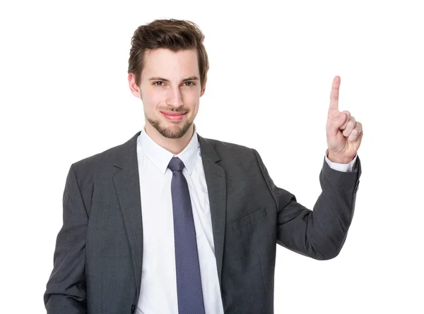 Caucasian handsome businessman in business suit — Stock Photo, Image