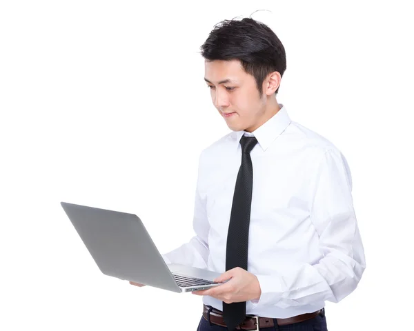 Asiático guapo hombre de negocios en blanco camisa —  Fotos de Stock