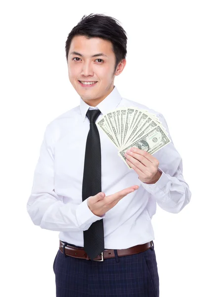 Asian handsome businessman in white shirt — Stock Photo, Image