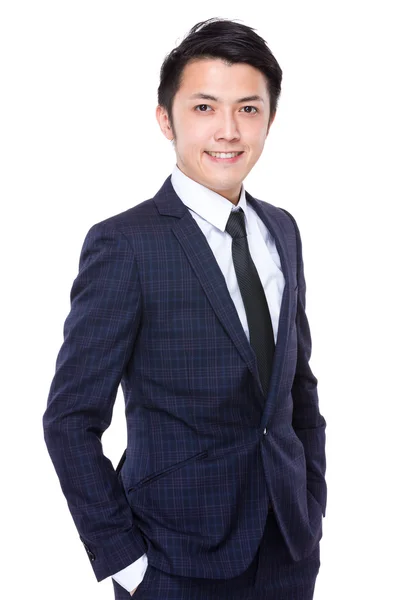 Asian handsome businessman in business suit — Stock Photo, Image