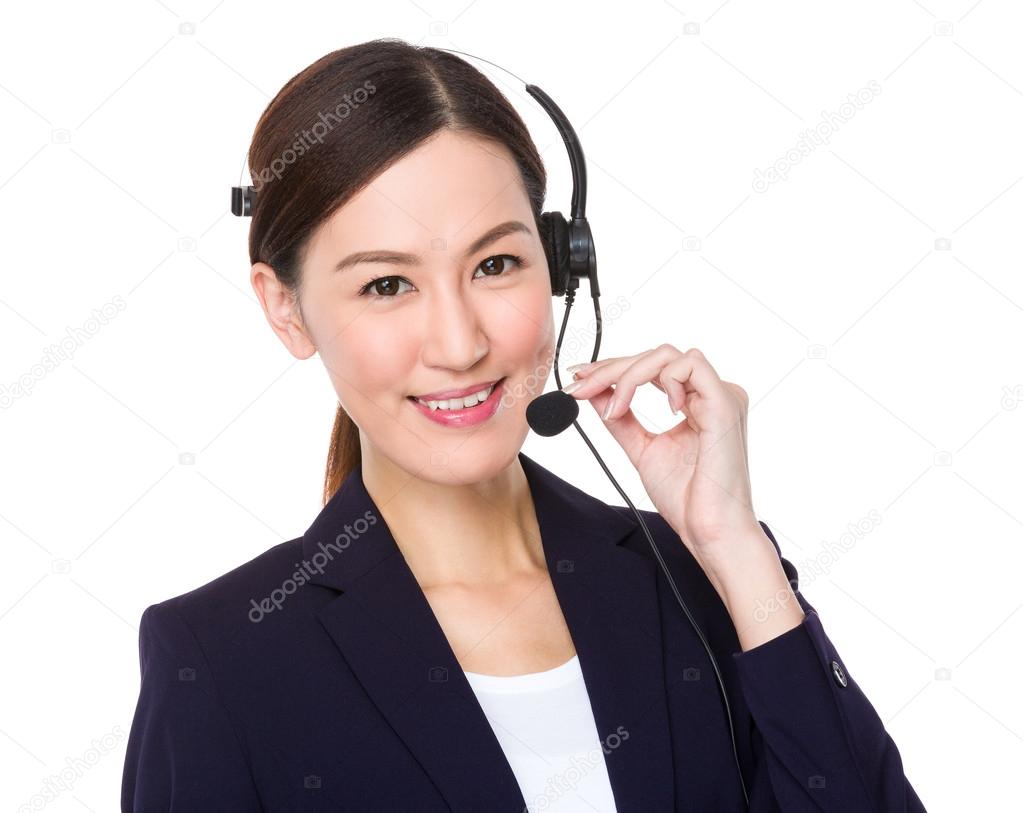 asian female customer services consultant