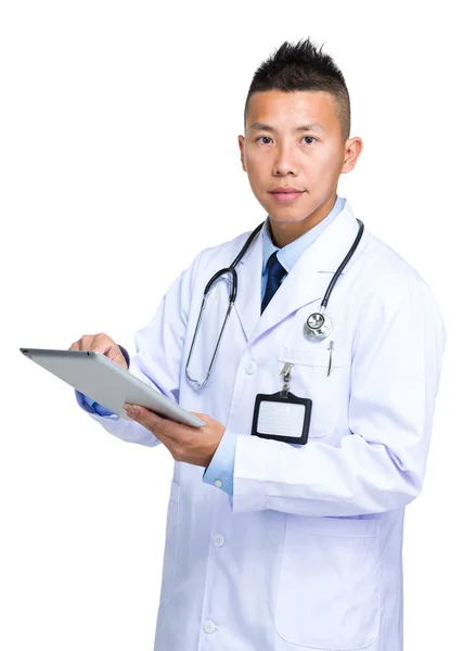 Asian male doctor in white coat — Stock Photo, Image