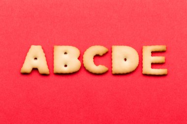 letters ABCDE cookie