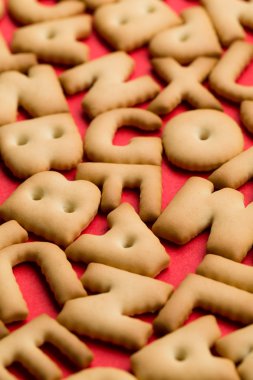 Assorted biscuit letters