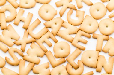 Pile of biscuit letters