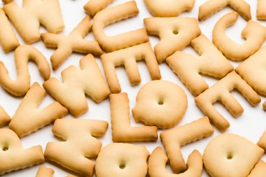 Pile of biscuit letters