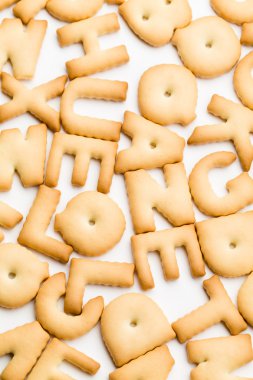 Pile of biscuit letters