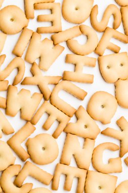 Pile of biscuit letters