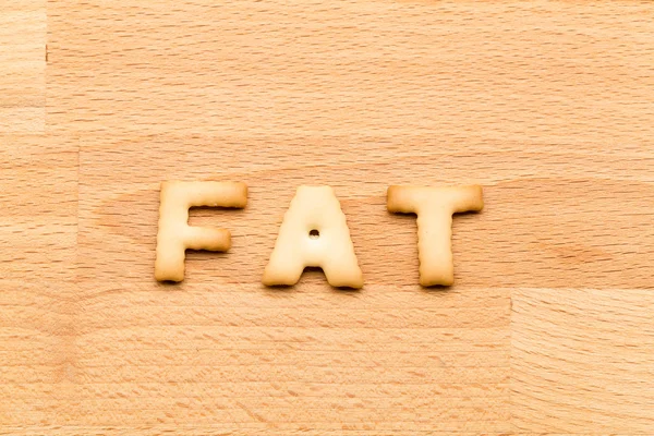 Word fat cookie — 图库照片