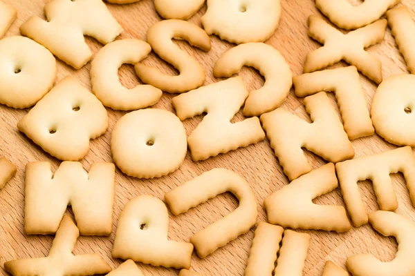 Assorted biscuit letters — ストック写真