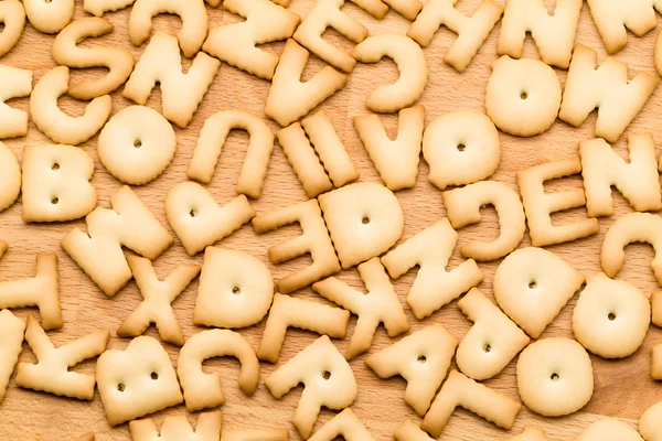 Assorted biscuit letters — Stock fotografie