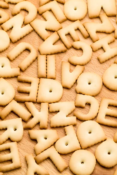Assorted biscuit letters — ストック写真