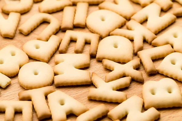 Assorted biscuit letters — ストック写真