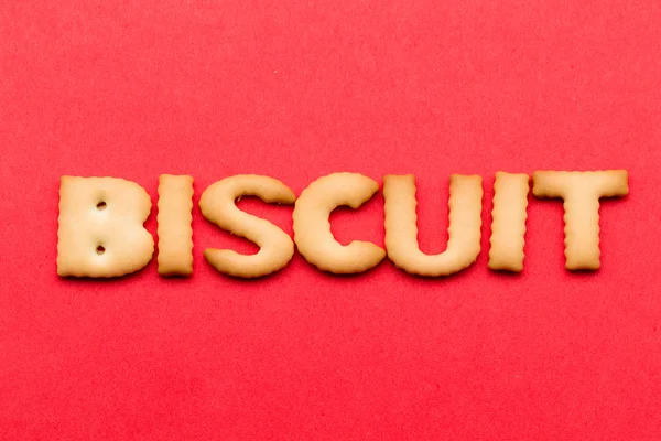 Word Biscuit from letters — 스톡 사진