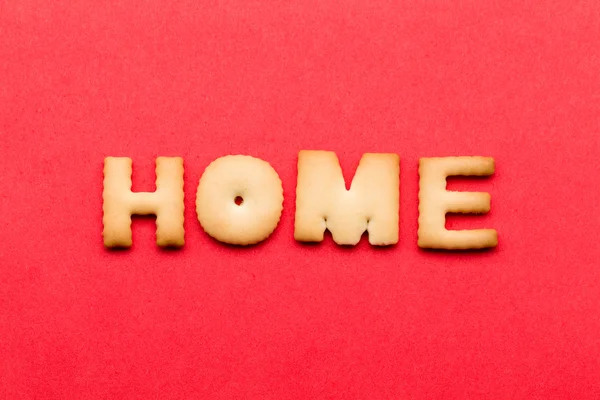 Word home biscuit — Stockfoto