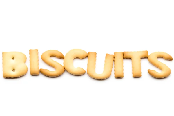 Word biscuits from letters — 스톡 사진