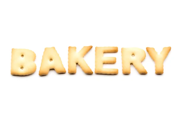 Word bakery cookie — Stock Photo, Image